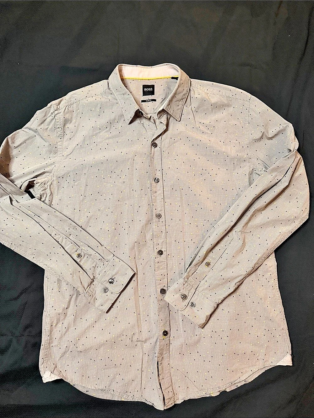 BOSS Sharp Fit Men's Geometric Button Down XL
